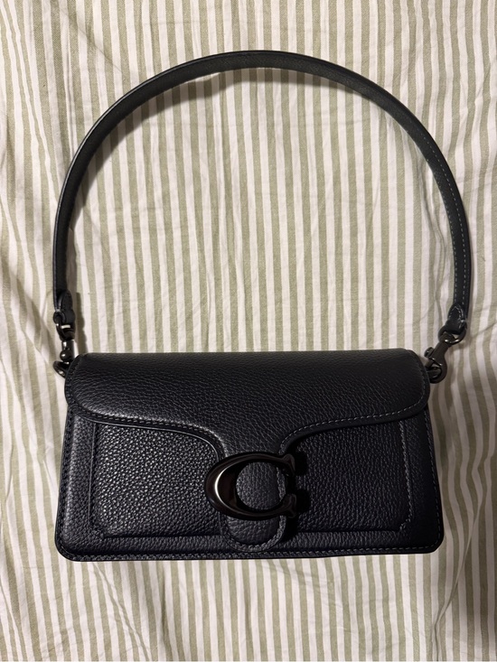 Coach Handbags - Coach Black Leather Shoulder Bag with Signature 'C'